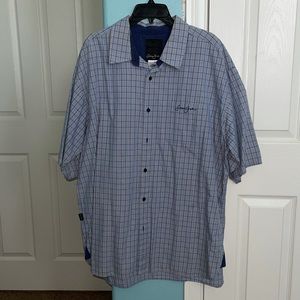 100% cotton plaid button down